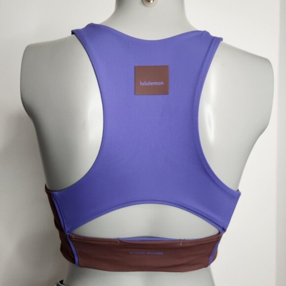 Lululemon Hike to Swim Purple, Brown High Neck Sports Bra Size S - Picture 7 of 15